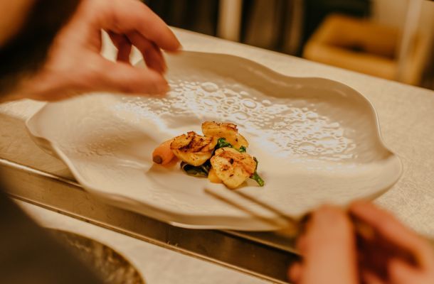 en cuisine du restaurant le jardin des saveurs