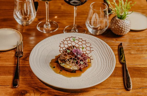 foie gras par le chef laurent brault au jardin des saveurs